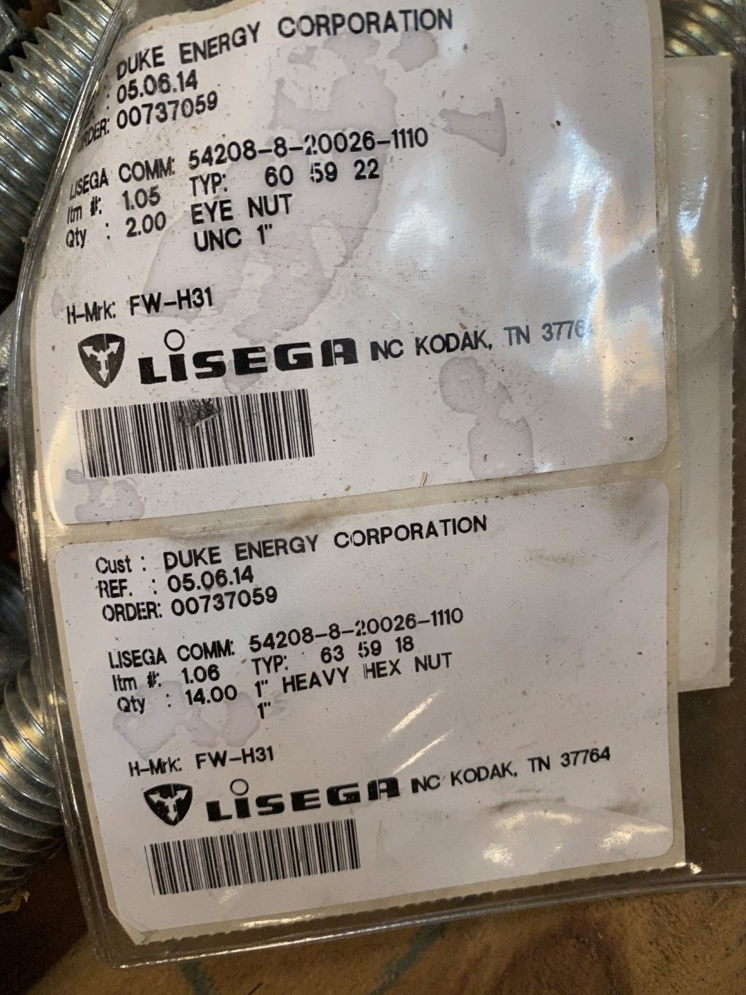 Lisega #54208-8-20026-1110, Constant Pipe Hangers, 1" x 48" Threaded Rod & Eyelet - Image 6
