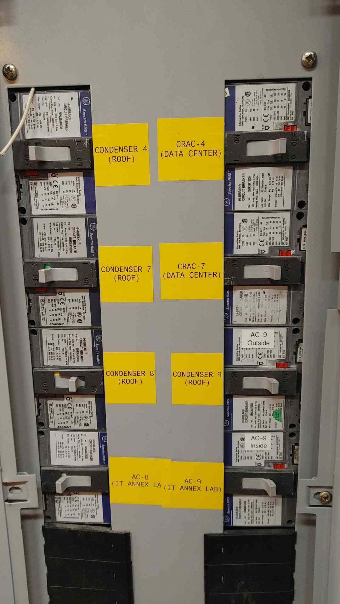 400 Amp. General Electric, AXB7 A-Series, Breaker Panelboard, 400A