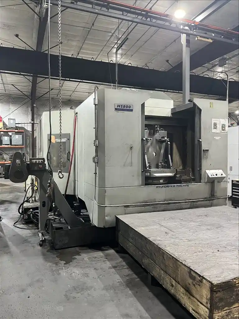 Hyundai Kia #HS-800, twin pallet CNC horizontal machining center, 41.3" X, 34.4" Y, 34.4" Z, 120 automatic - Image 2