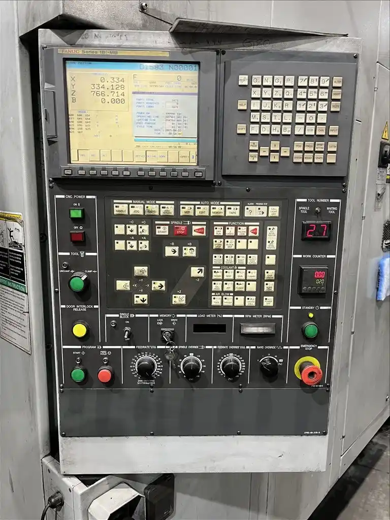 Hyundai Kia #HS-800, twin pallet CNC horizontal machining center, 41.3" X, 34.4" Y, 34.4" Z, 120 automatic - Image 7