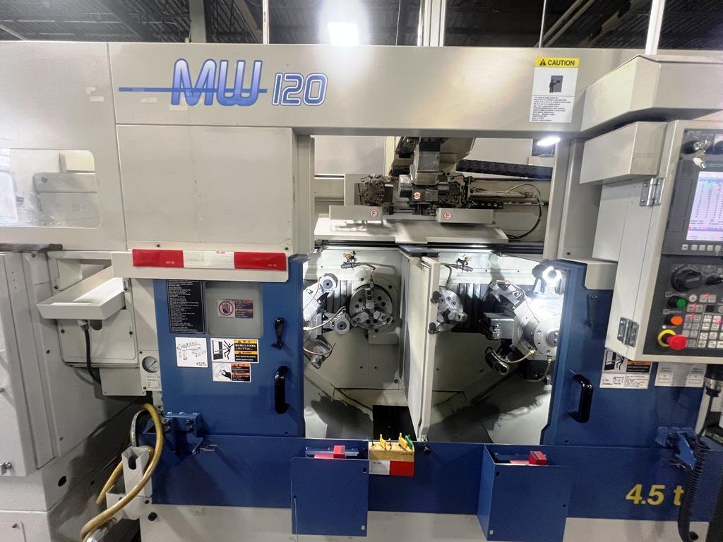 Muratec #MW-120, twin spindle CNC lathe, Fanuc Control, 11.6" swing, 13.39" cc, 3-jaw 8" chucks, 2018 - Image 3