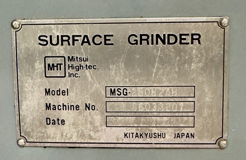 Mitsui High-Tec #MSG-250H2AH, reciprocating surface grinder - Image 8