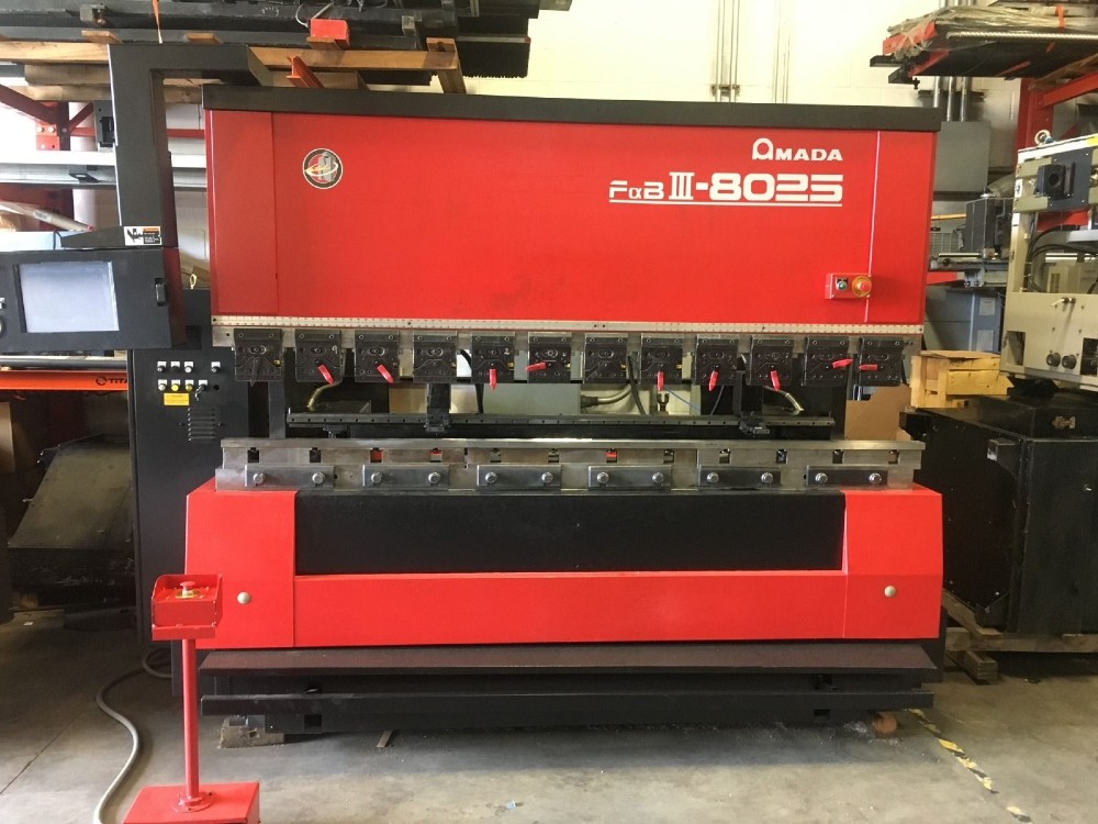 88 Ton, Amada #FBD-8025NT, 8-Axis, AMNC-PC control, 8.2'OA, 85" between housing, 2000 - Image 1