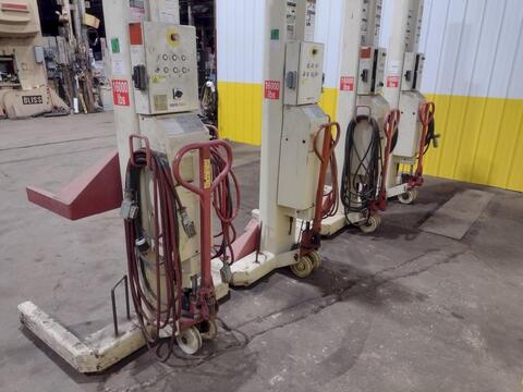 16000 lb. Stertil-Koni #ST-1072, heavy duty mobile column lift jack, 68-7/8" lift height, 143" rise height - Image 8