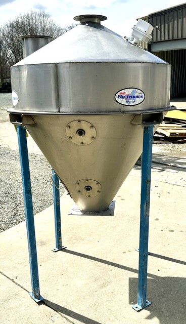 24 cu.ft. MAC Flo-Tronics #RA, Stainless Steel Dry Solids Storage Hopper, 48" diameter, 59" Assembled height - Image 2