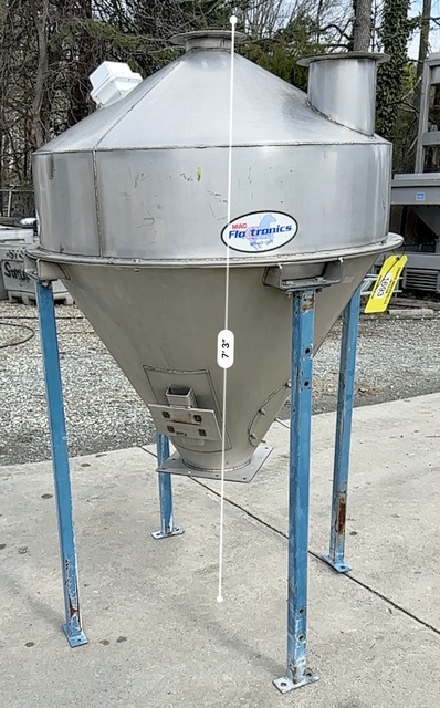 24 cu.ft. MAC Flo-Tronics #RA, Stainless Steel Dry Solids Storage Hopper, 48" diameter, 59" Assembled height - Image 4