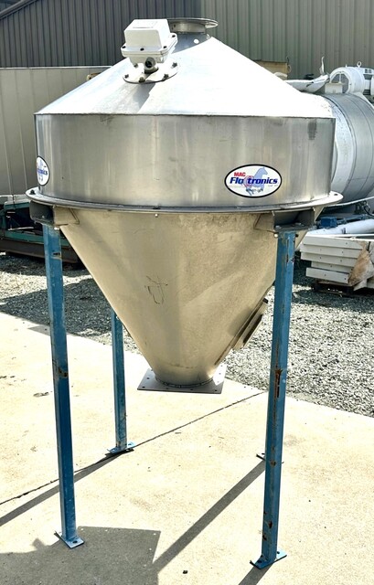 24 cu.ft. MAC Flo-Tronics #RA, Stainless Steel Dry Solids Storage Hopper, 48" diameter, 59" Assembled height - Image 8
