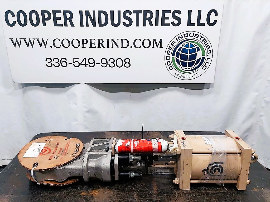 4" United Conveyor Corp., Pneumatic Knife Gate Valve, 2" Face to Face, 6" Bore x 4.5" Stroke Air Cylinder - Image 1