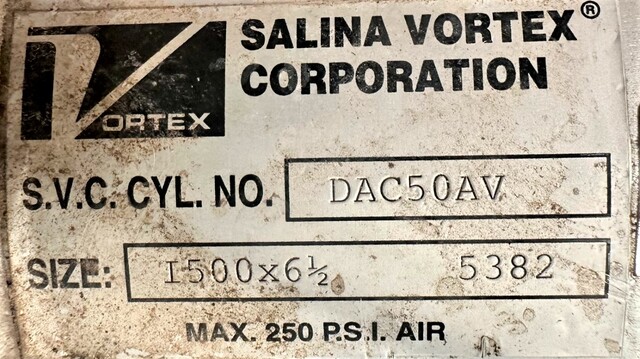 6" Salina Vortex #FA06-WS1-P-X, Knife Gate, Stainless, 4" diameter Pneumatic Conveying Adapter Outlet, 250 psi - Image 7