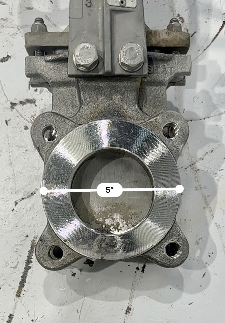 3" ITT Fabri-Valve, Knife Gate, 3" diameter Inlet w/5" diameter Flange, 2" Face to Face - Image 4