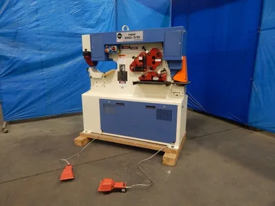 5" x 5" x 1/2" Mubea #HIW-550/510, ironworker, 55/60/65 ton, 20" throat, 7.5 HP - Image 1