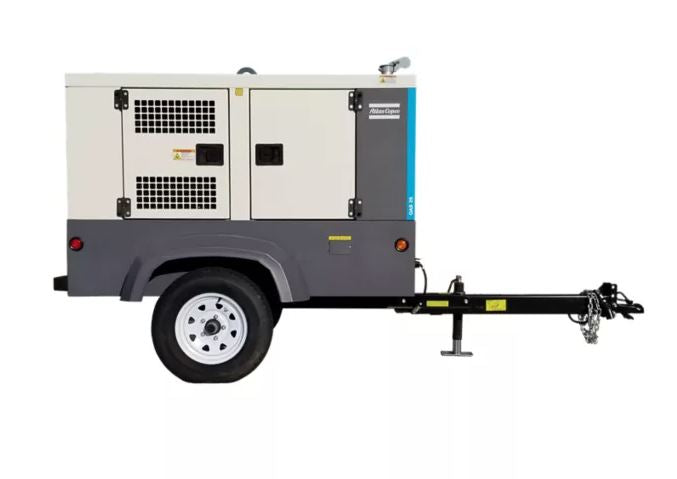 20 KW Atlas Copco #QAS25-ID, diesel generator, trailer mounted, Isuzu Tier 4F, liquid cooled, 480 Volts, 30 - Image 1