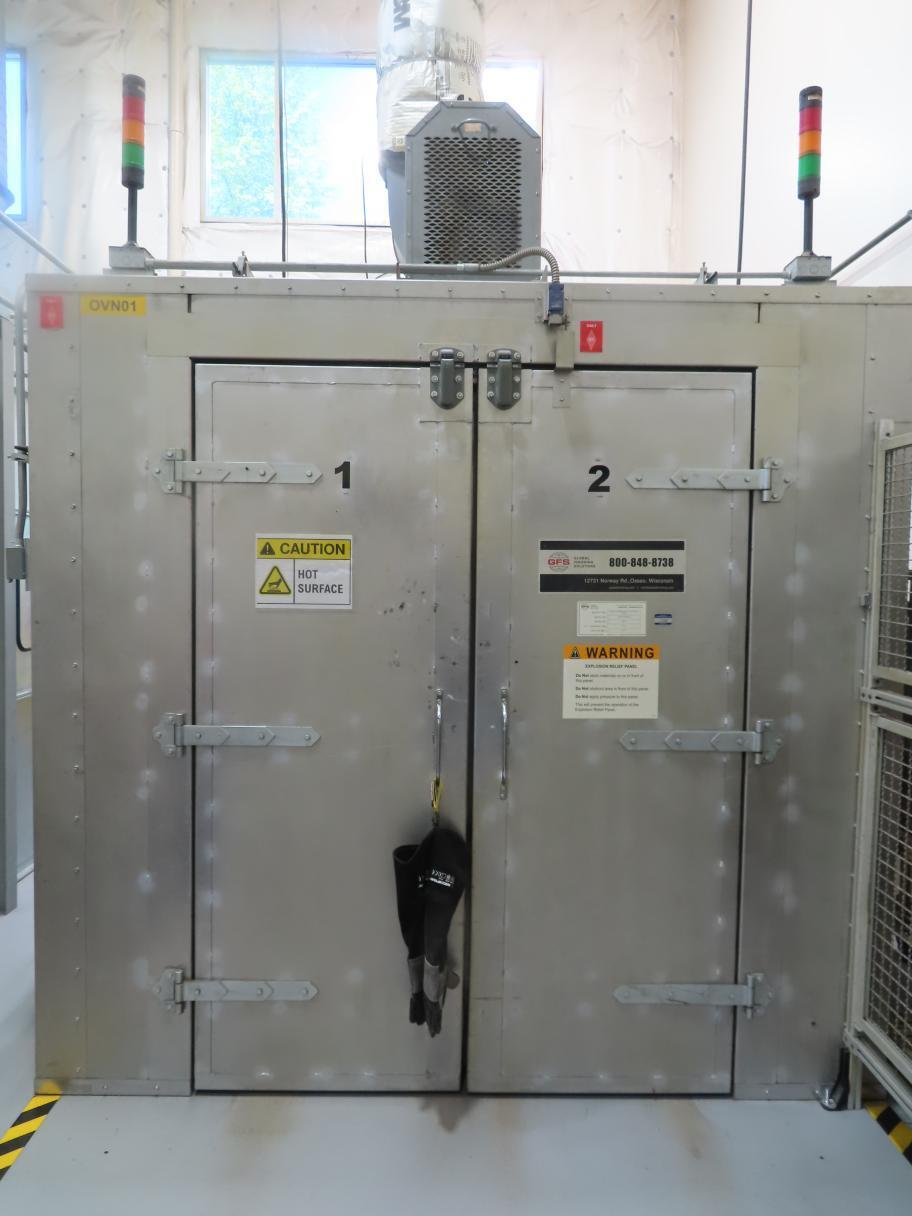 Global Finishing Solutions #GBO-050706-RM-SP, special rear mount batch process oven, 500°F, NG - Image 1