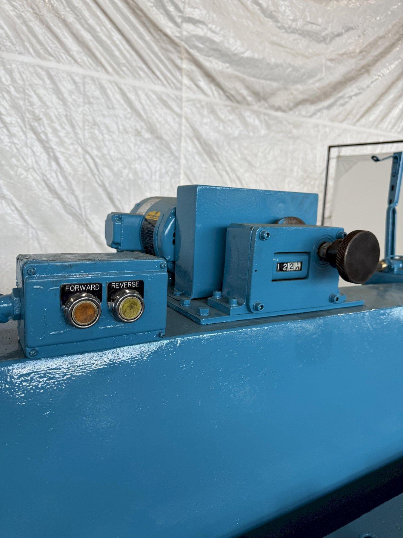 1/2" x 10' Wysong #1050, Mechanical Shear, 18" hold downs, 20 HP, 40 SPM, 124" blade - Image 8