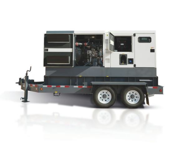 100/125 KW Atlas Copco #QAS125-MVT, diesel trailer generator, John Deere, 4 cyl, T4F, liquid-cooled, sound - Image 2