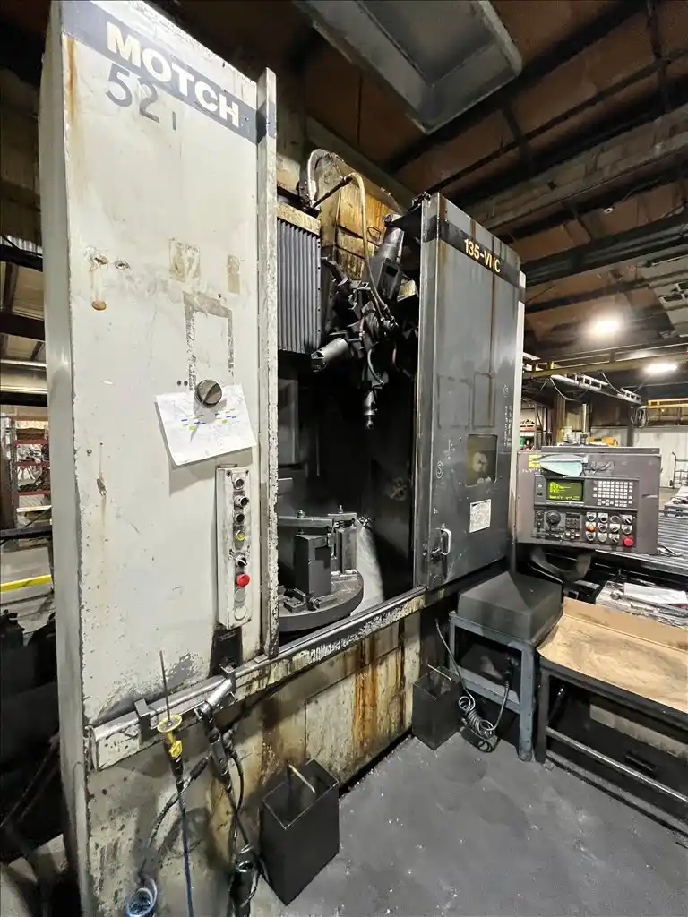 Motch & Merryweather #135VNC, CNC vertical turret lathe, GE Fanuc 18T, 30" chuck, 35" swing, chip conveyor - Image 1
