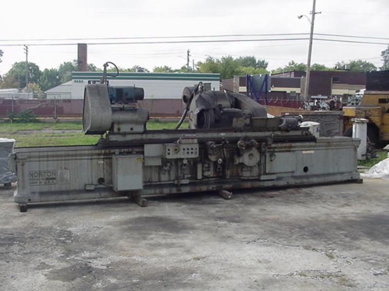 14" x 96" Norton #C, plain cylindrical grinder, 24" x 3.5" x 12" grinding wheel, 20 HP, 1952 - Image 1