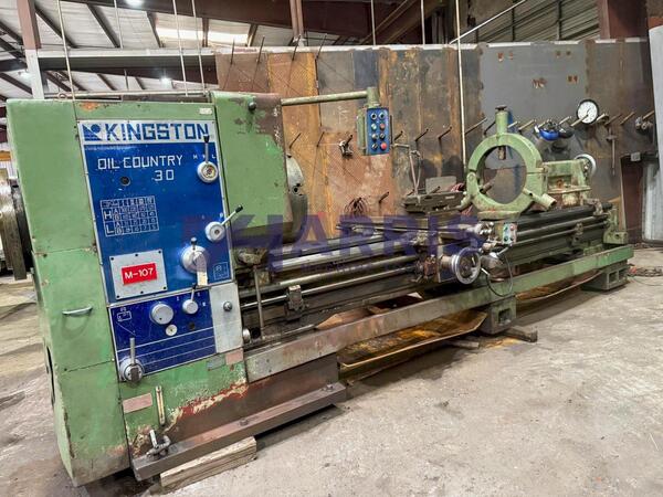 30" x 120" Kingston #HK3000, hollow spindle lathe, 20.75" swing over cross slide, 12" spindle bore - Image 1