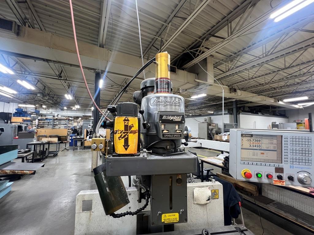 Bridgeport, Hardinge #EZ-Vision, 3-Axis CNC knee mill, 9" x48" table, 2 HP, power draw bar - Image 3