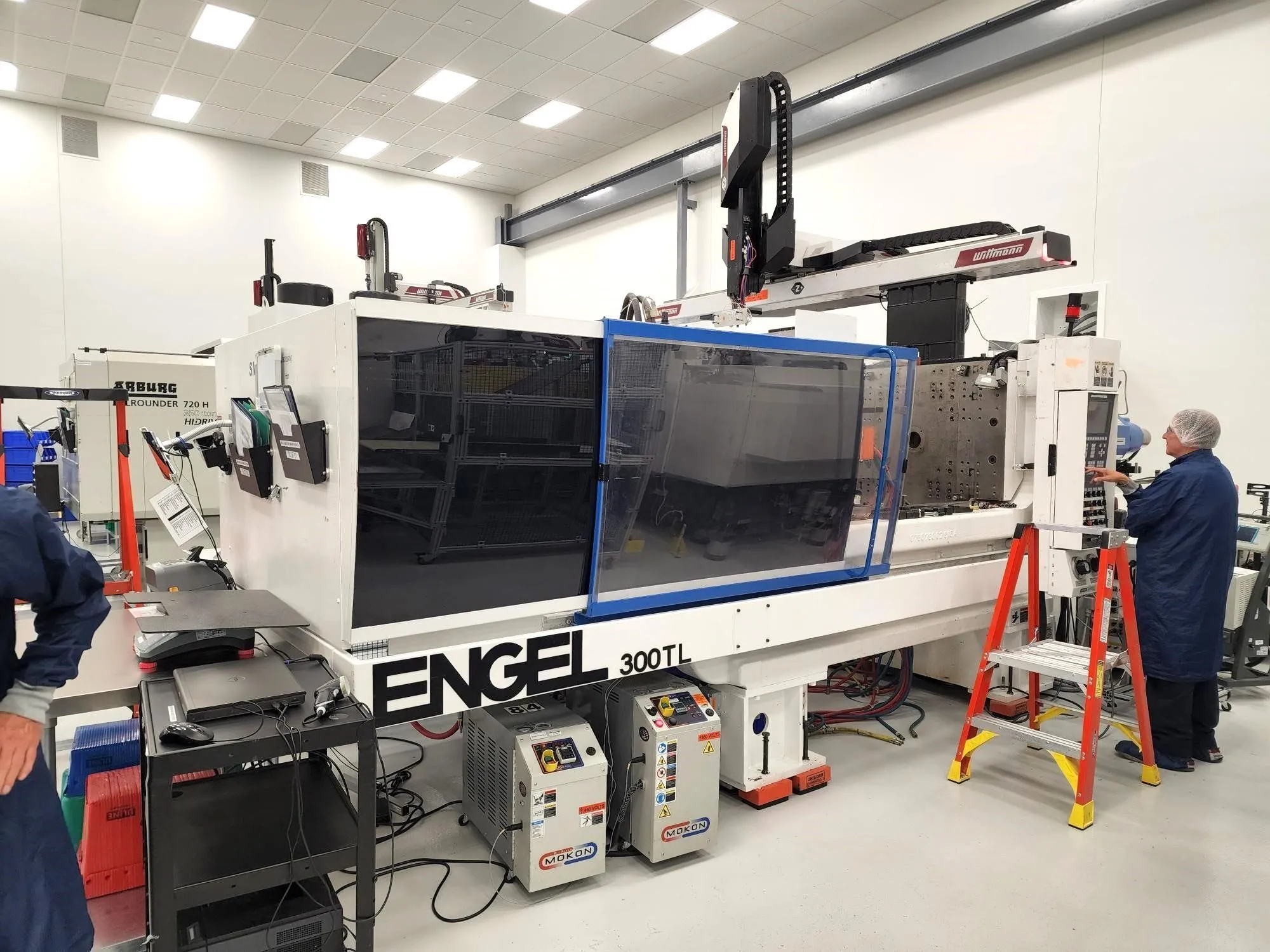 300 Ton, 20 oz., Engel #ES-1050H-330L-300TL, horizontal plastic injection molder, 35.6" x 35.8" platen, CC100 - Image 2