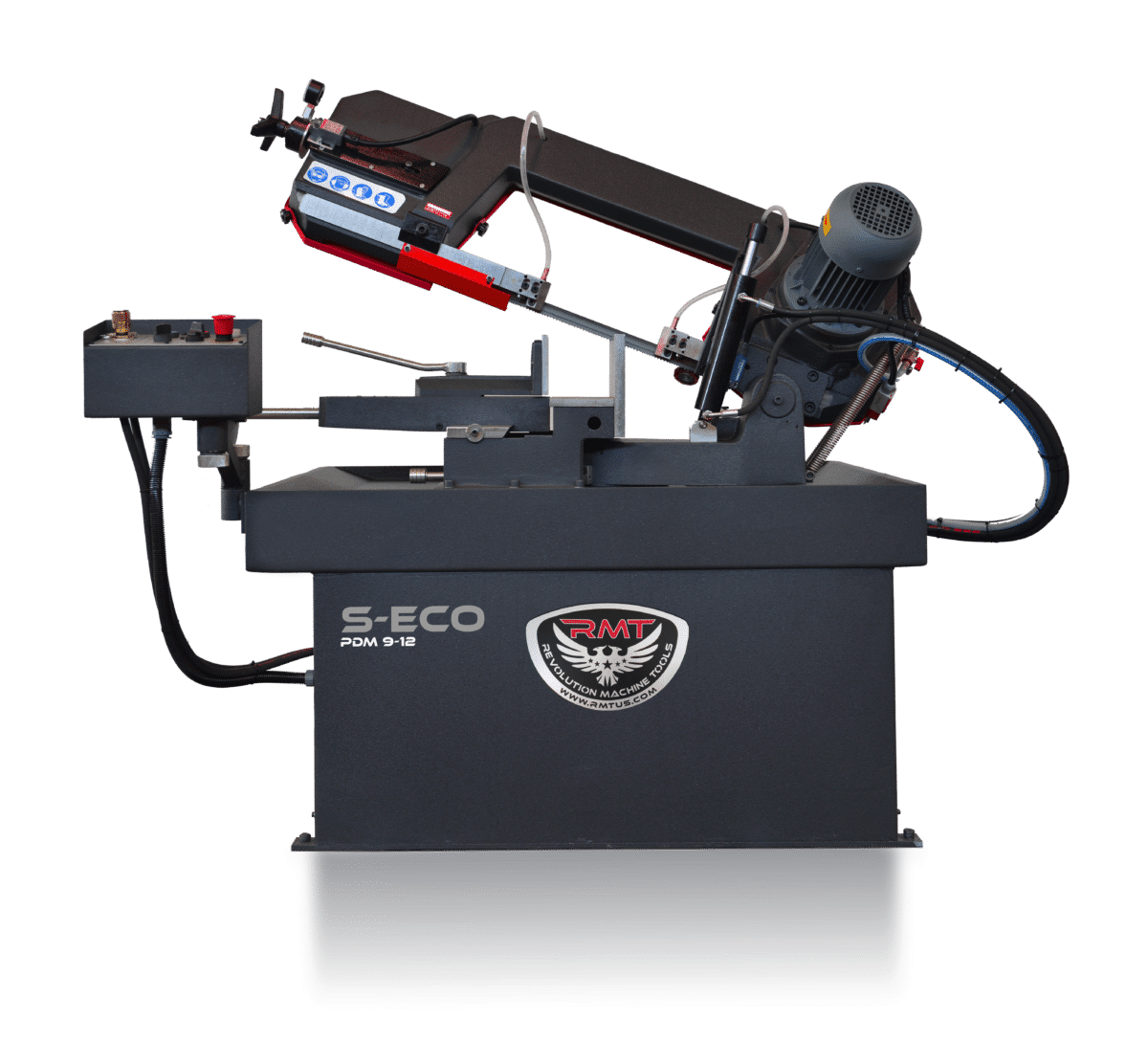 12" x 9" or 13.7" x 12.6" RMT S-ECO #PDM-9-12 / #PDM-12-13, manual horizontal miter bandsaw, pivot double - Image 1
