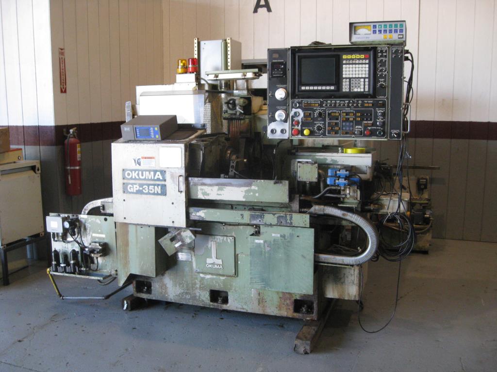 12" x 13.7" Okuma #GP-35N, CNC cylindrical grinder, 2-Axis, 24" x 4.9" x 12" grinding wheel, 8850 SFPM - Image 1
