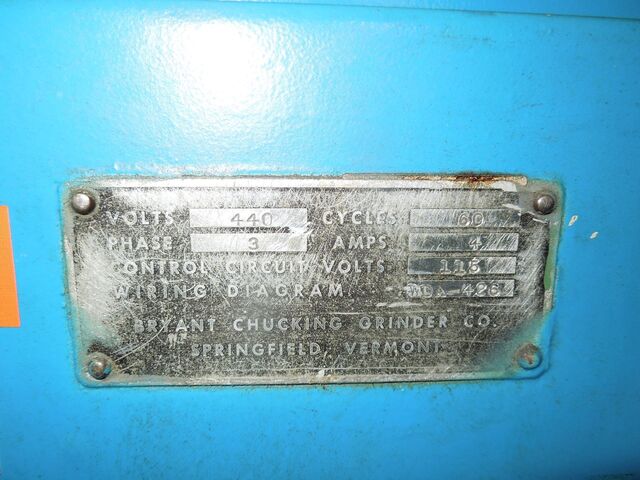 Bryant #1109, internal grinder, 9" swing, 3.5" grinding stroke, 6" Traverse stroke, 200-1200 RPM - Image 4