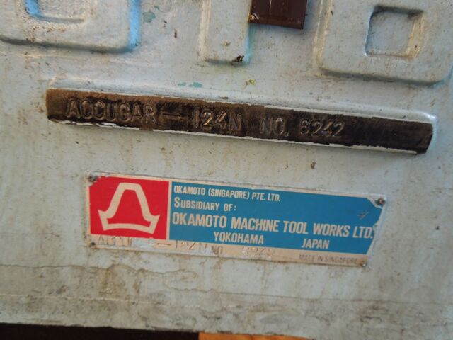 12" x 24" Okamoto #Accugar-124N, horizontal surface grinder, 13.7" Vert. Clearance, 12" x 1.5" x 5" grinding - Image 5