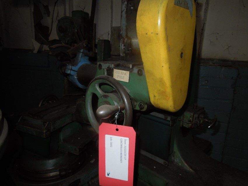 Cincinnati #Monoset, tool & cutter grinder, 12" swing, 1.25" Collet, 4" diameter grinding wheel, 4000-8000 - Image 7