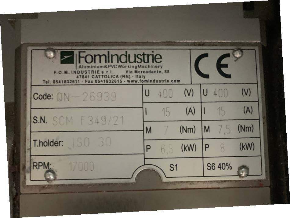 FOM Industrie #Argo-70, vertical machining center, 261" X, 43.3" Y, 16.7" Z, 12000 RPM, 2022 - Image 7