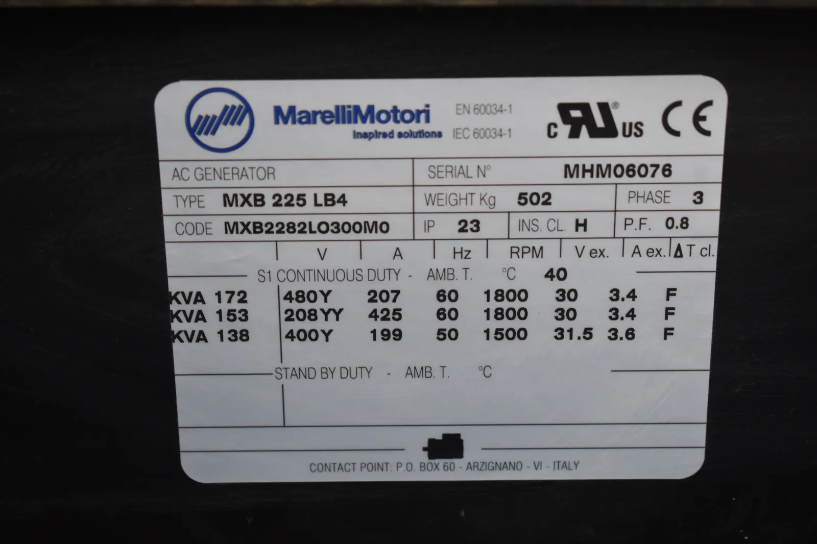 124 KW Daewoo Doosan #QSB5-Q12, diesel industrial generator, voltage selector switch, 2019 - Image 6