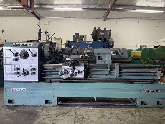Acra Turn #LS-600, Lathe, removable gap, 24" swing, 14" swing over cross slide, 12-speed spindle, 23-1500 - Image 1