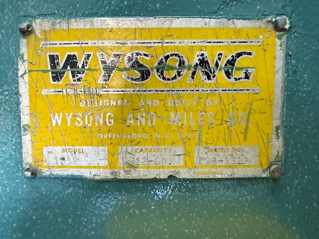 12 gauge x 4' Wysong #1252, power shear, 52" L, 60 SPM, 5 HP, one-shot lube system, 36" Back Gauge - Image 4
