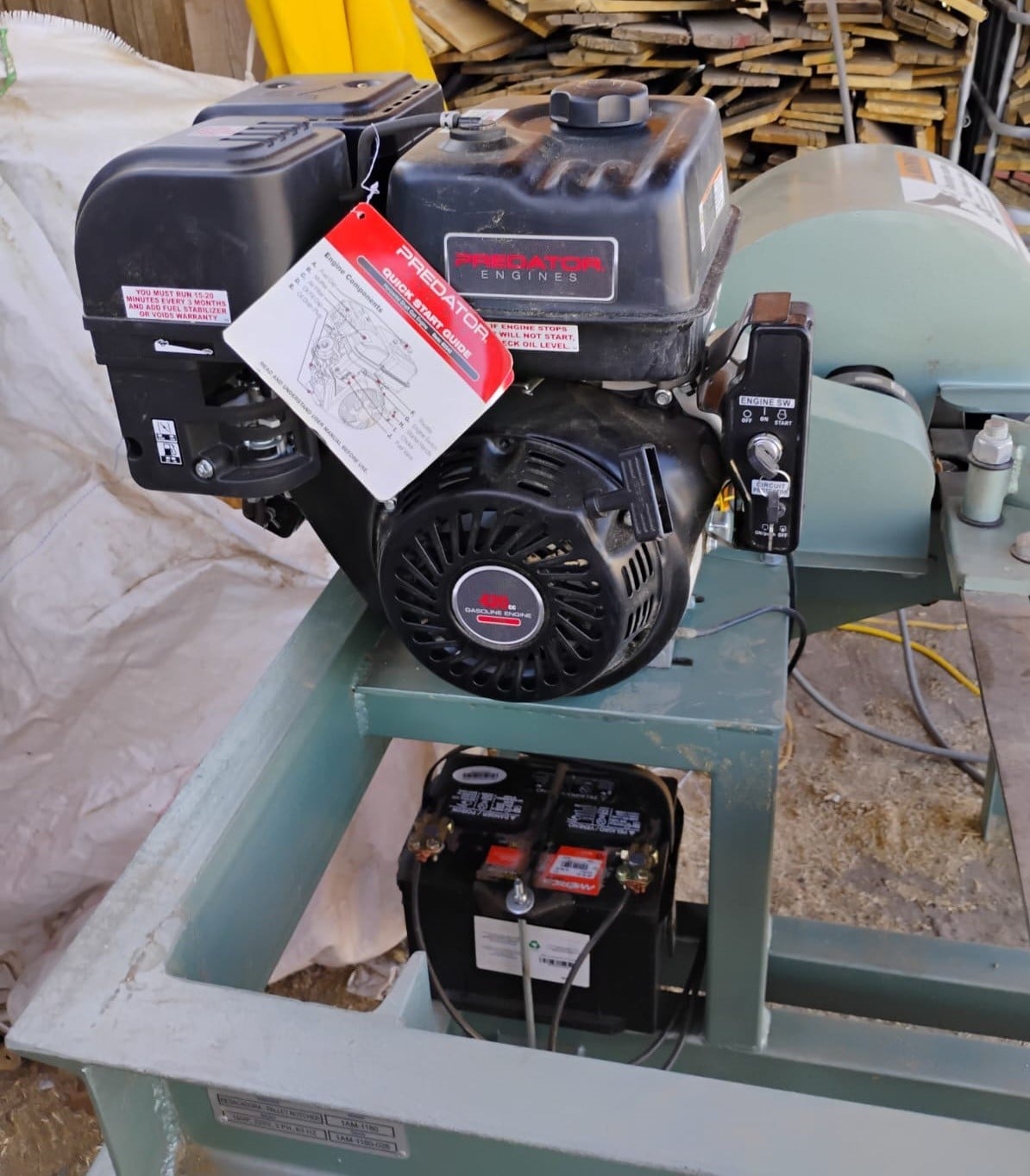 Custom Built Pallet Notcher, 10 HP Gas Engine, 9" notch - Image 3