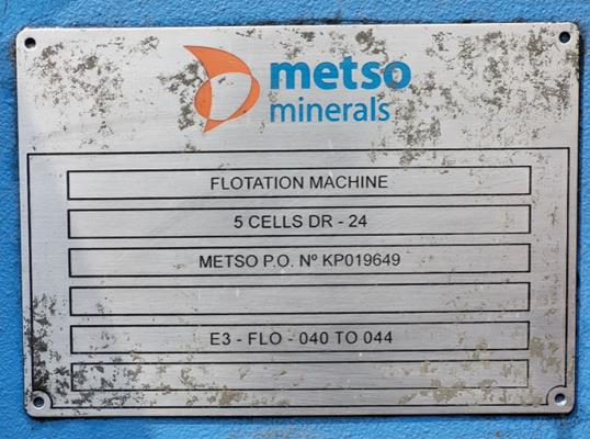 Metso #DR-24, Flotation Cells, Bank Of 5, 49.4 cu.ft. each - Image 2