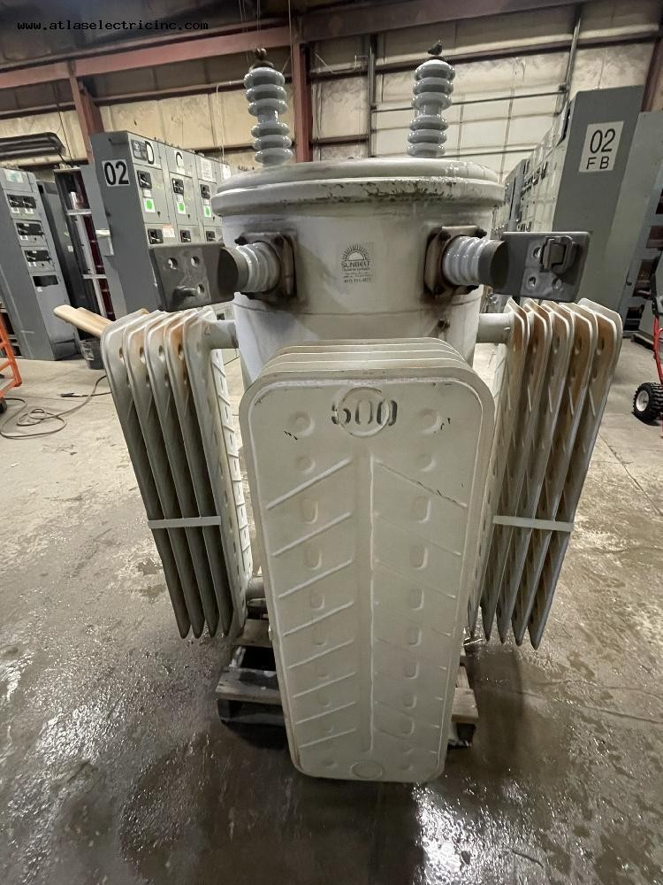 550 KVA 13200 Primary, 480 Secondary, Sunbelt, oil filled pole transformer, 1 Phase - Image 2