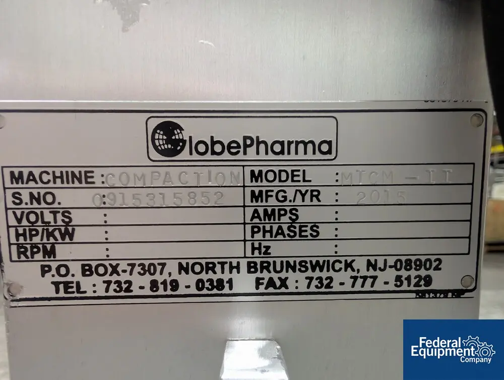 GlobePharma #MTCM-II, Single Station Manual Tablet Press - Image 2