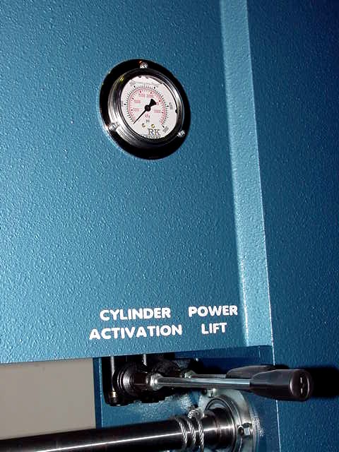 100 Ton, Press Master #100T-E/H, pressure regulator, 12" stroke, 8" bore, double acting, #134265 - Image 5