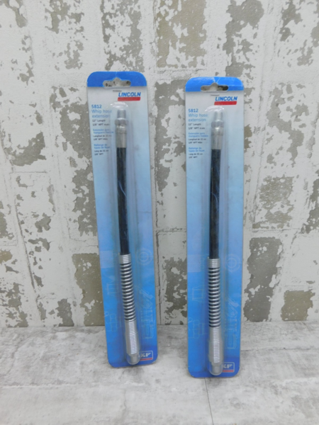 2 NEW Lincoln Thermoplastic Hose Extension, 5812, 12" Length, 4500 PSI NEW - Image 1