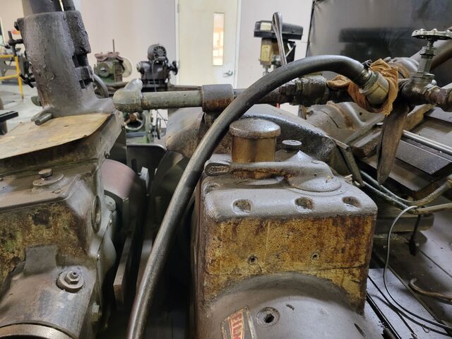 Cincinnati No. 2 Mdl. O-M, centerless grinder, 8" thru-feed work rest, 20" diameter x 8" width grinding - Image 7