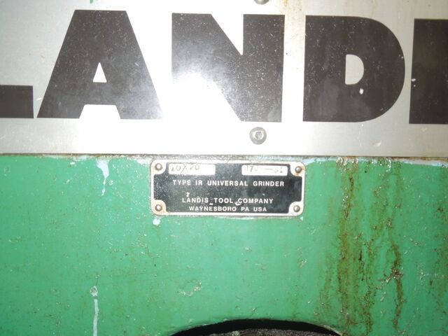 10" x 20" Landis #1R, plain cylindrical grinder, 4" work rest capacity, 14" x 1.5" x 5" grinding wheel, 3 HP - Image 4