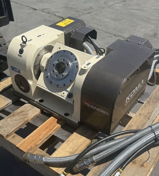 6.3" Tsudakoma #TWA-160, tilting rotary table, control cables & air lines, 2017 - Image 6