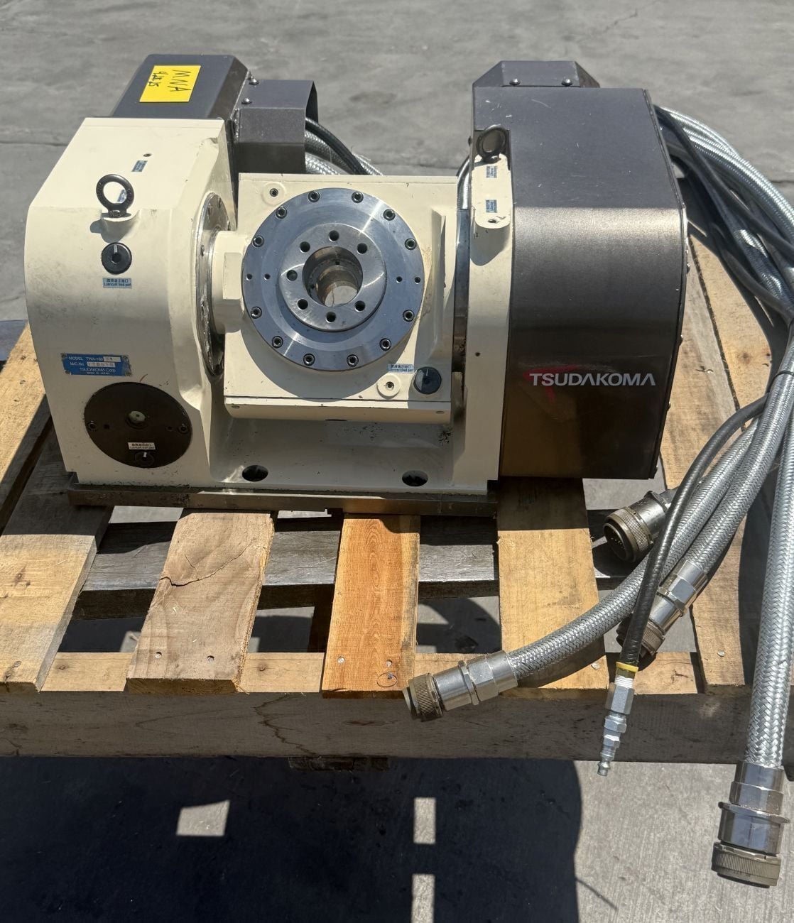 6.3" Tsudakoma #TWA-160, tilting rotary table, control cables & air lines, 2017 - Image 8
