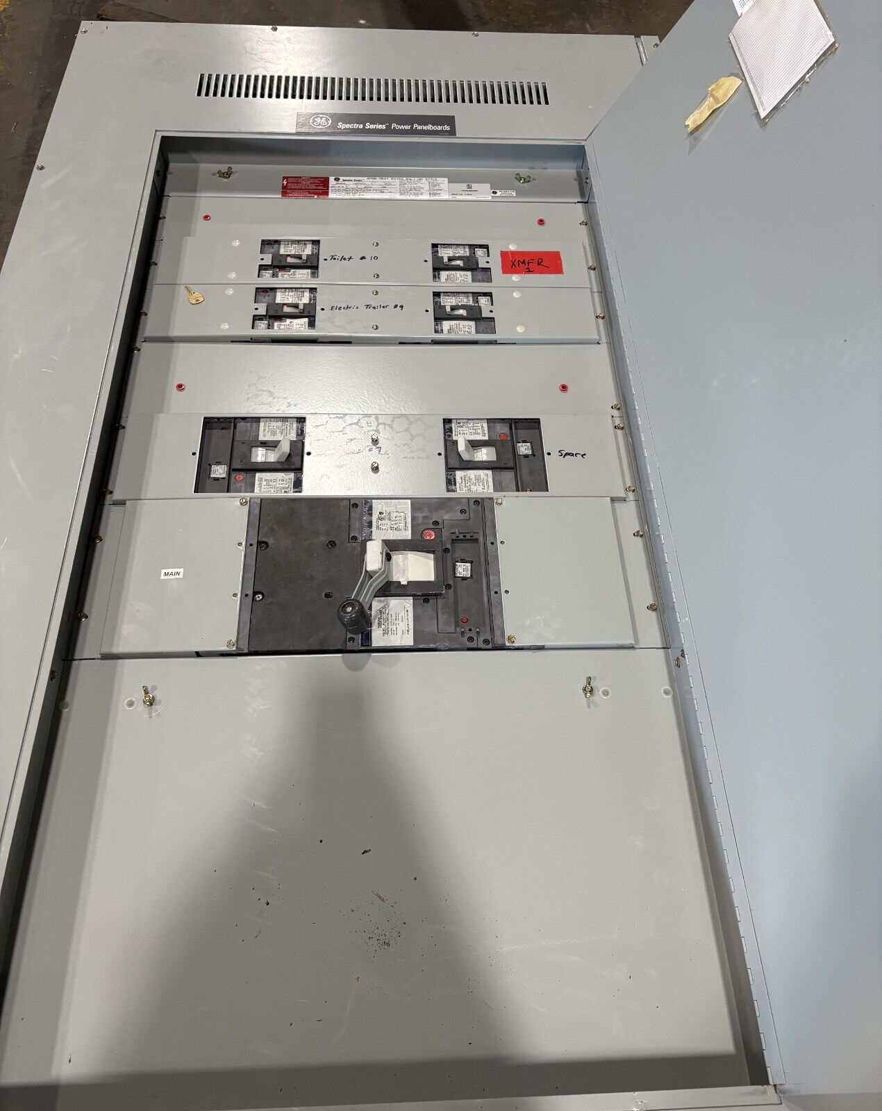 1200 Amp. General Electric #Spectra-Series, Main Power Panelboard, w/ (1)1200A/(2)600A/(3)150A/(1)100A Breaker - Image 1