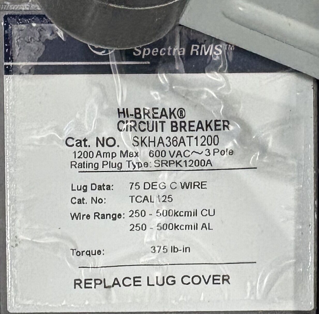 1200 Amp. General Electric #Spectra-Series, Main Power Panelboard, w/ (1)1200A/(2)600A/(3)150A/(1)100A Breaker - Image 2