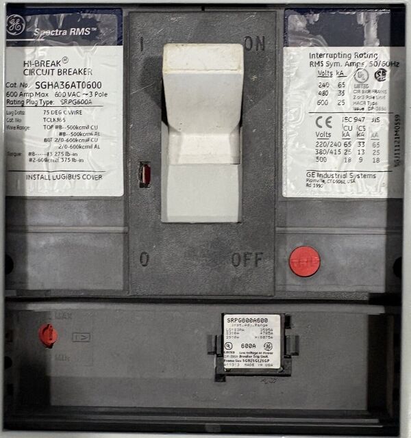 1200 Amp. General Electric #Spectra-Series, Main Power Panelboard, w/ (1)1200A/(2)600A/(3)150A/(1)100A Breaker - Image 4
