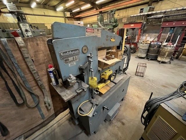 Scotchman #5075, ironworker, 50 ton, 5 HP, 7.5" throat, 24" bar shear, 30 SPM, w/ punches, dies, pipe notch - Image 1
