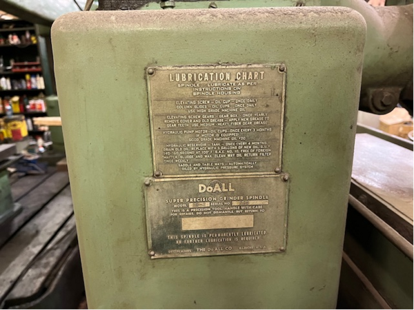 DoAll #BD-2, Hydraulic Automatic Surface Grinder, 8" x 24" table, adj magnetic chuck - Image 2