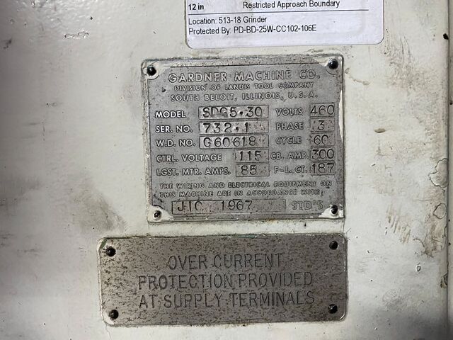 Gardner #SDG5-30, double opposed rotary disc grinder, 30" diameter x 3" thick Abrasive disc, 15" Opening btw. - Image 2