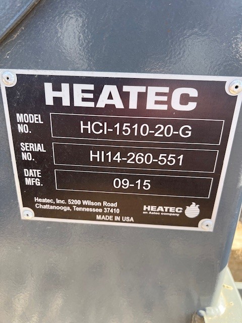 1.56 MMBTU Thermal Fluid Heater Package, Heatec HCI-1510-25G, 75 GPM Circulation Rate, 270 F-360 F, MAWP 150 - Image 5